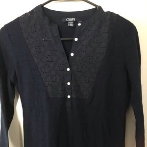 Chaps 3/4 sleeve top
